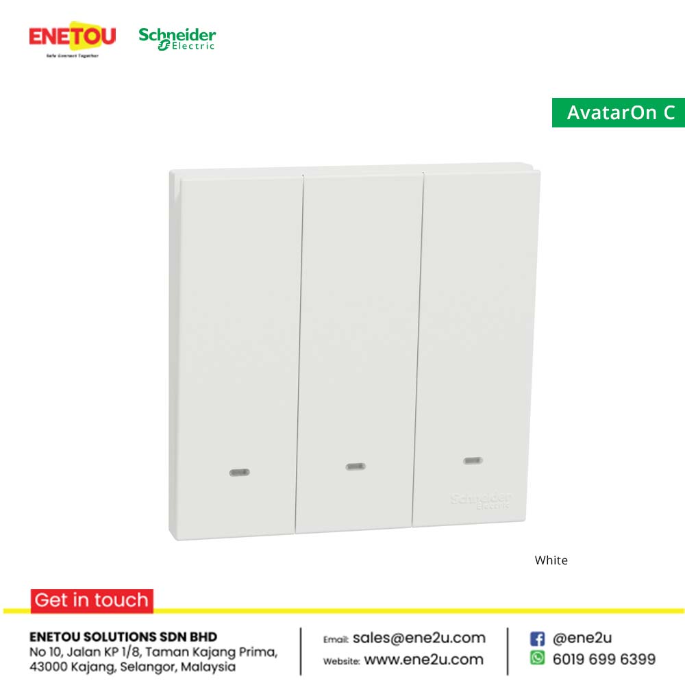 SCHNEIDER AVATARON C 250V 3G 2WAY SWITCH W FLUORESCENT LOCATOR